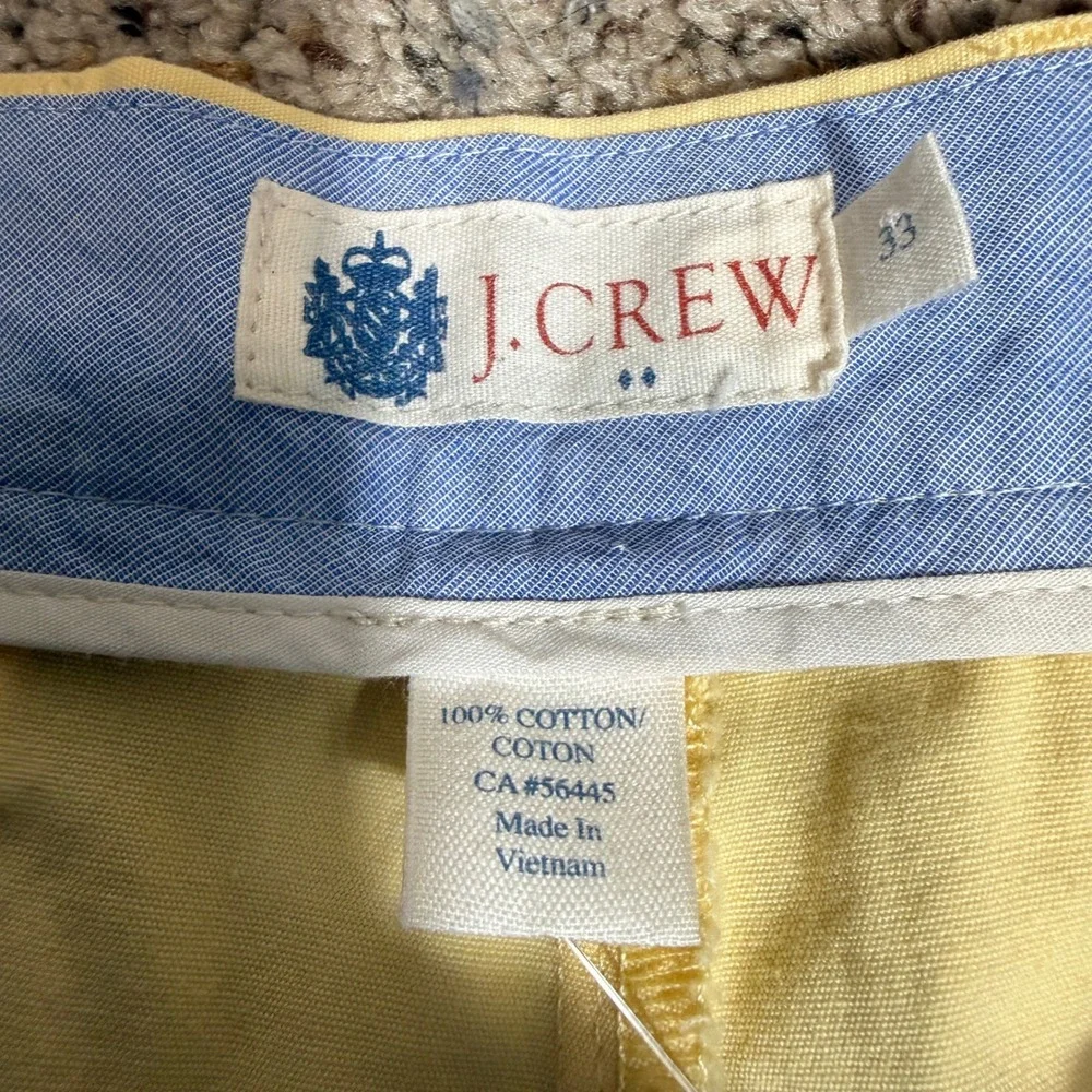 J.Crew Factory Rivington Mens Lightweight Flat Front Chino Shorts Size 33 NWT